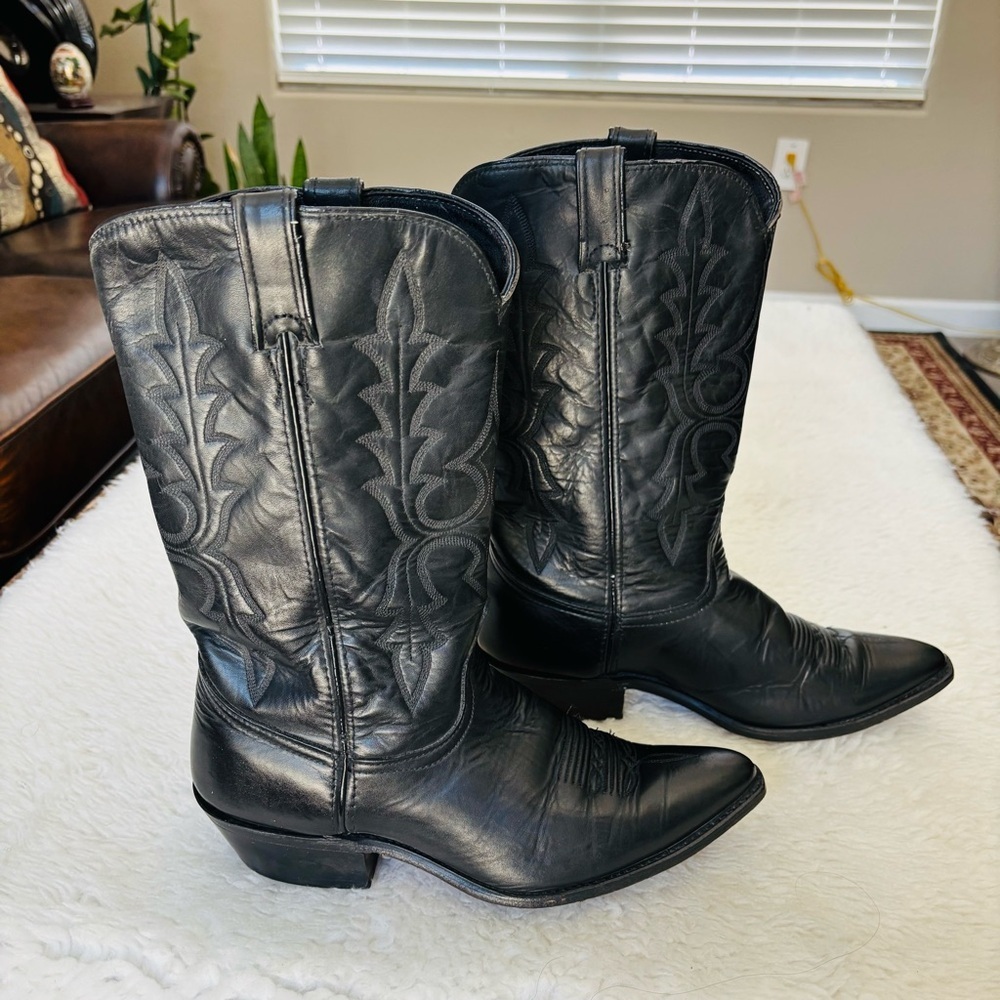 Code West Black Leather Women’s Western Cowboy Boots size 9.5